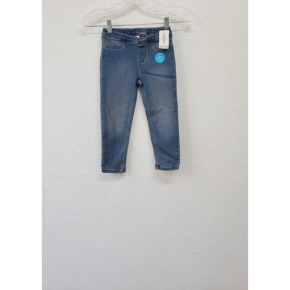 Carter's Girls 4T Denim Full Length Comfy Stretch Pants Leggings Jegging NWT